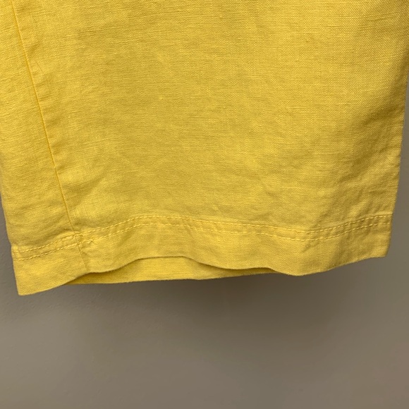 INC International Concepts Yellow Linen Drawstring Wide Leg Pants Crystal Detail - Picture 6 of 9